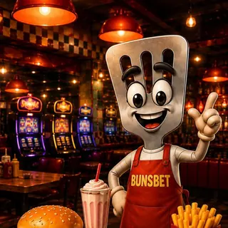 Spatou, la mascotte spatule de BunsBet Casino en tablier rouge